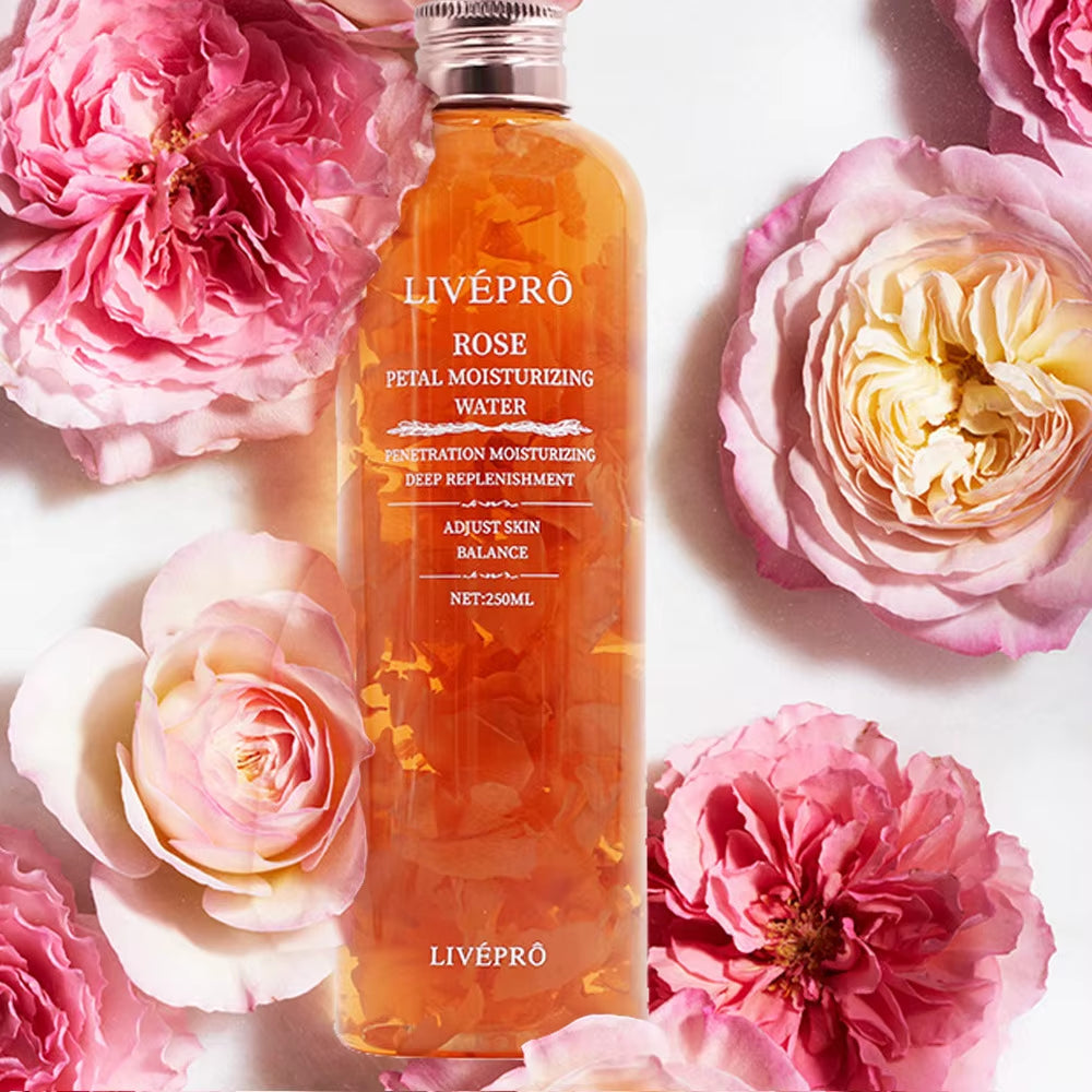 Tónico facial LIVÉPRO de agua de pétalos de rosa
